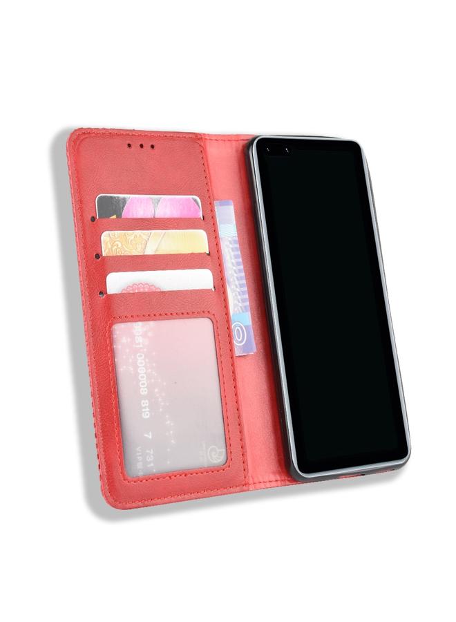 Zaboon Case For Huawei P40 Pro+/P40 Pro Plus Magnetic Buckle Retro Crazy Horse Texture Horizontal Flip Leather Case , with Holder & Card Slots & Photo Frame - Image 5