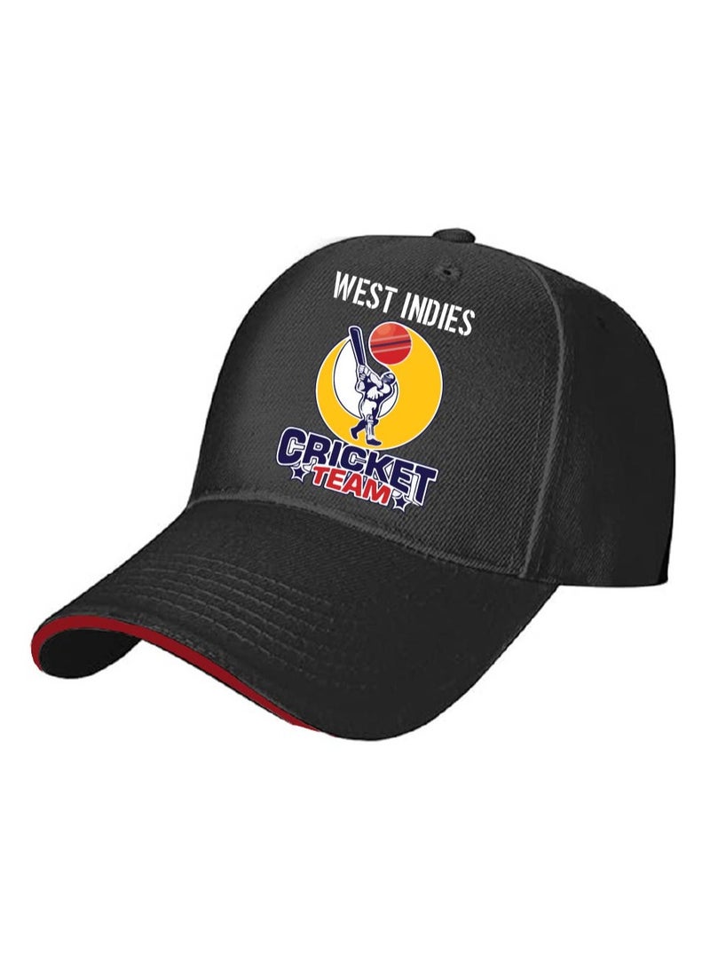 West Indies Sports Fans Cricket Cap for Men and Women - West Indies Sports Cricket Caps for Fans - Metal Adjustable Buckle Closure Cap - Unisex Cricket Cap for Sports Matches - Image 2