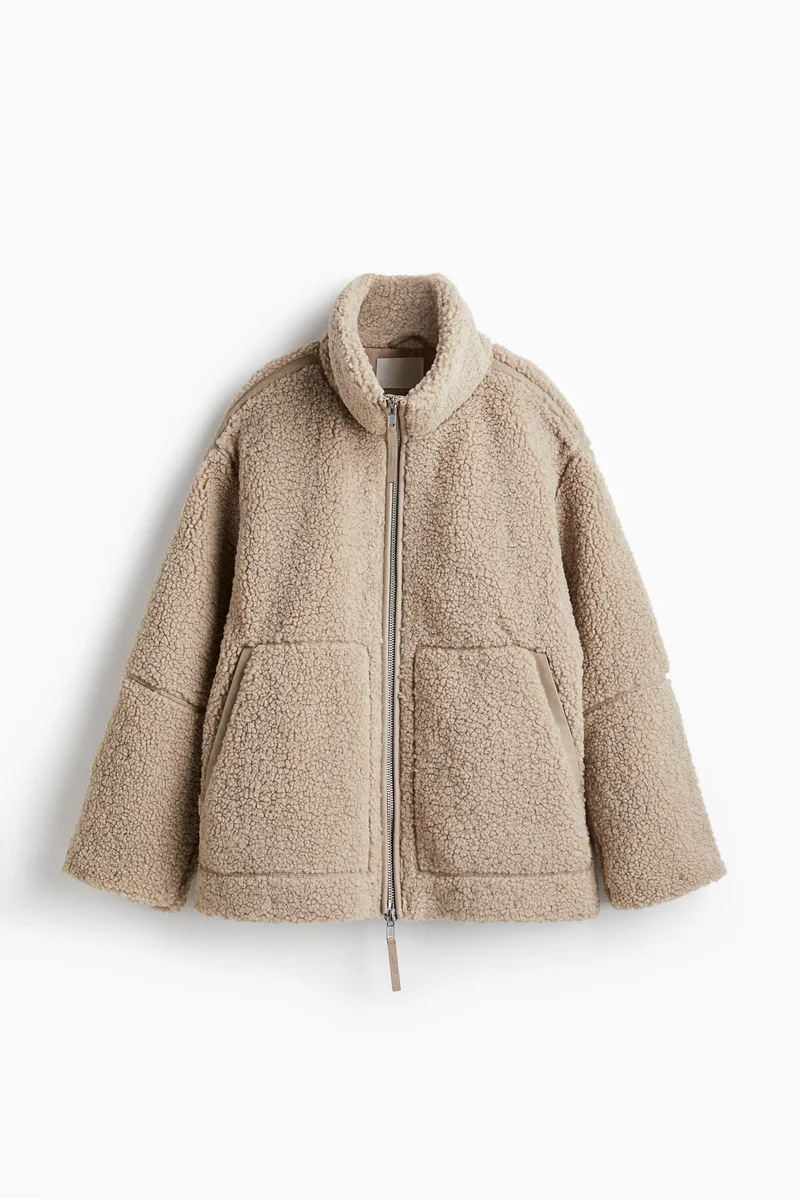 H&M Loose teddy jacket