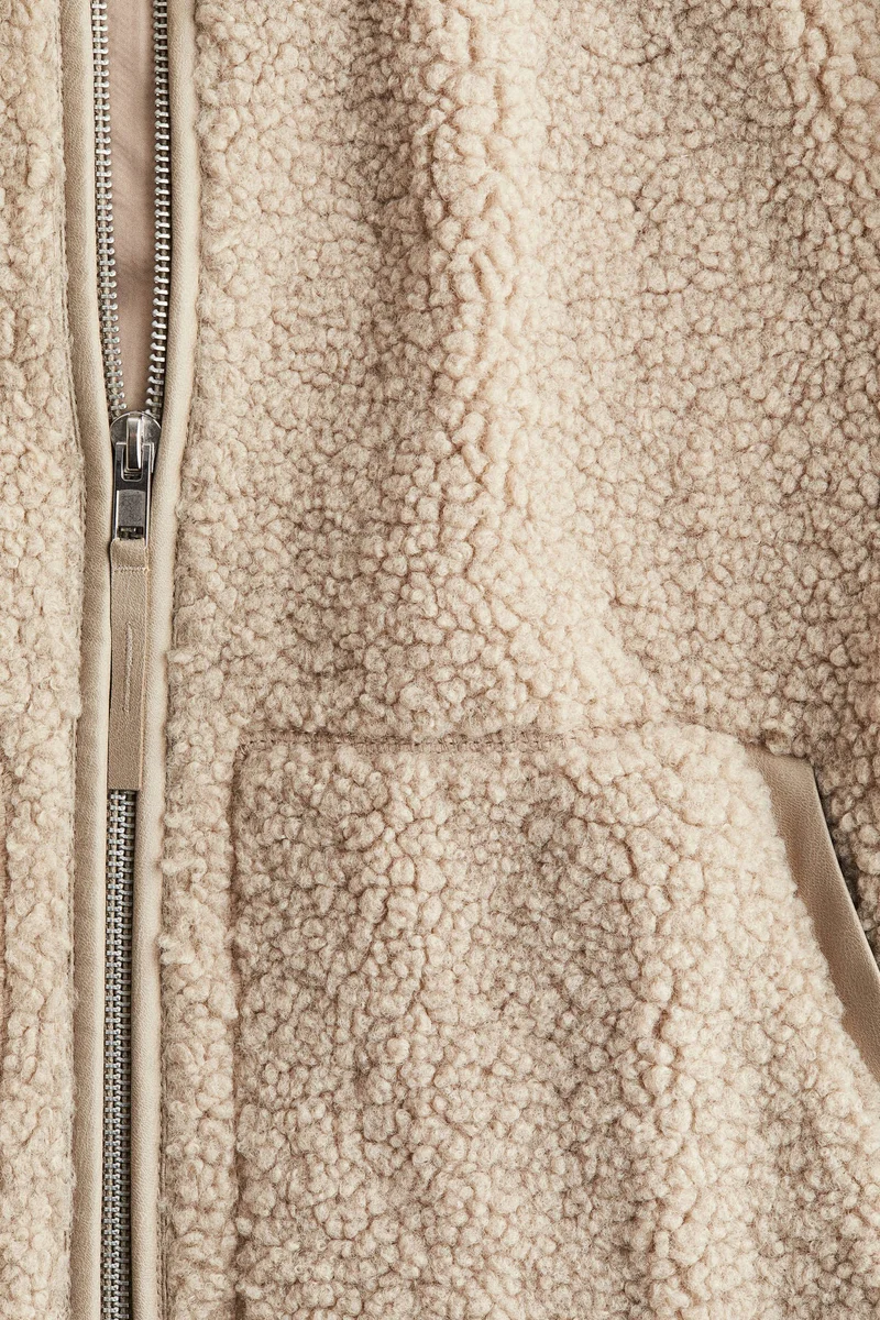 H&M Loose teddy jacket