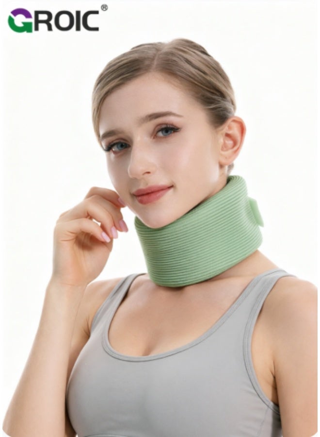 Ergonomic Neck Support Brace – Neck Brace Posture Corrector for Forward Head & Neck Pain Relief, Breathable Cervical Collar for Office, Travel & Daily Use (Green)