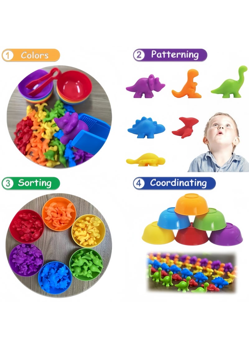 لعبة مطابقة العد، ألعاب الفرز مع وعاء الفرز والمشبك، تصنيف الألوان والتدريب الحسي، مجموعة ألعاب تعليمية لمرحلة ما قبل المدرسة، هدية للأطفال الصغار، الأولاد والبنات من سن 3 سنوات فما فوق (36 قطعة دين - Image 3