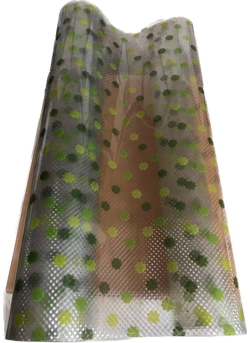Thick Colored Leaf Patterned Frosted Glass Model Tablecloth 1.2 Millim Mica