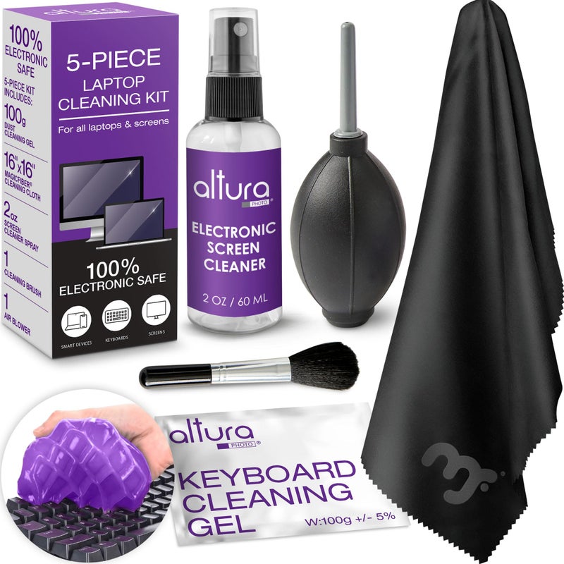Altura Photo Keyboard Cleaner & Laptop Cleaning Kit - All-In-One Electronic Screen Cleaner for Computer, PC, MacBook, iPhone, Camera Accessories - Gifts for Gamers Men, Stocking Stuffers for College Tech Guy Geeks - Image 1