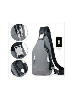 amazing.EGP AMAZINGegp Small Leather Backpack Crossbody Bag Chest Shoulder Bags for Men Outdoor Anti-Theft Lightweight Cycling  - Image 2