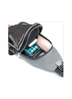 amazing.EGP AMAZINGegp Small Leather Backpack Crossbody Bag Chest Shoulder Bags for Men Outdoor Anti-Theft Lightweight Cycling  - Image 4
