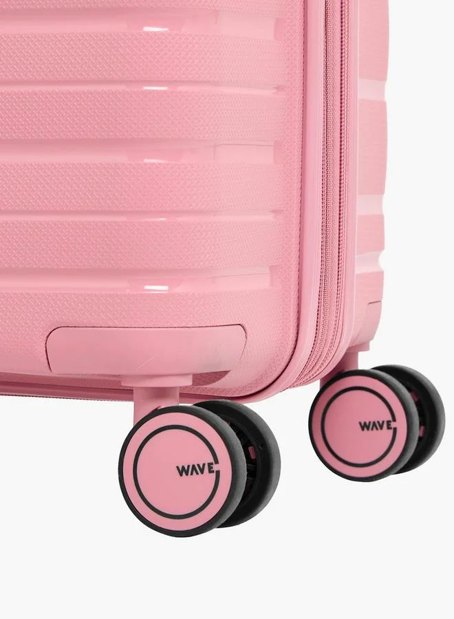 Wave  Textured Hardcase Trolley Bag With Retractable Handle for Women | Best Price UAE