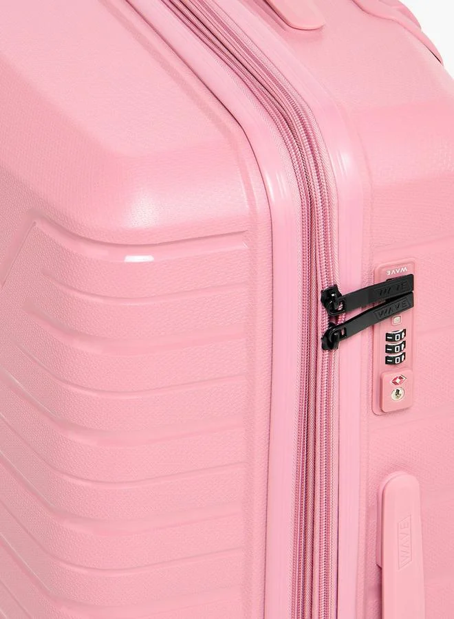 Wave  Textured Hardcase Trolley Bag With Retractable Handle for Women | Best Price UAE