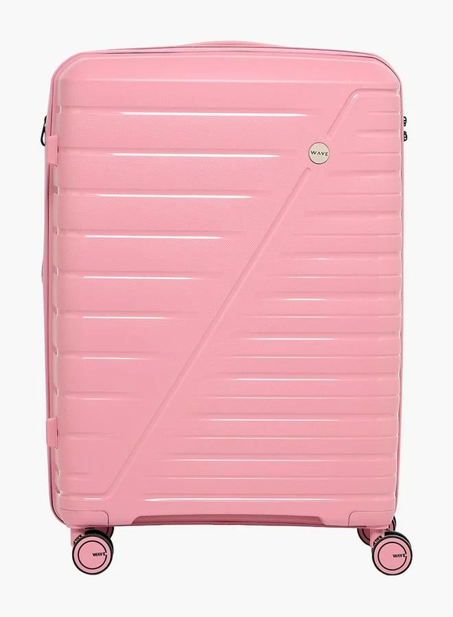 Wave  Textured Hardcase Trolley Bag With Retractable Handle for Women | Best Price UAE