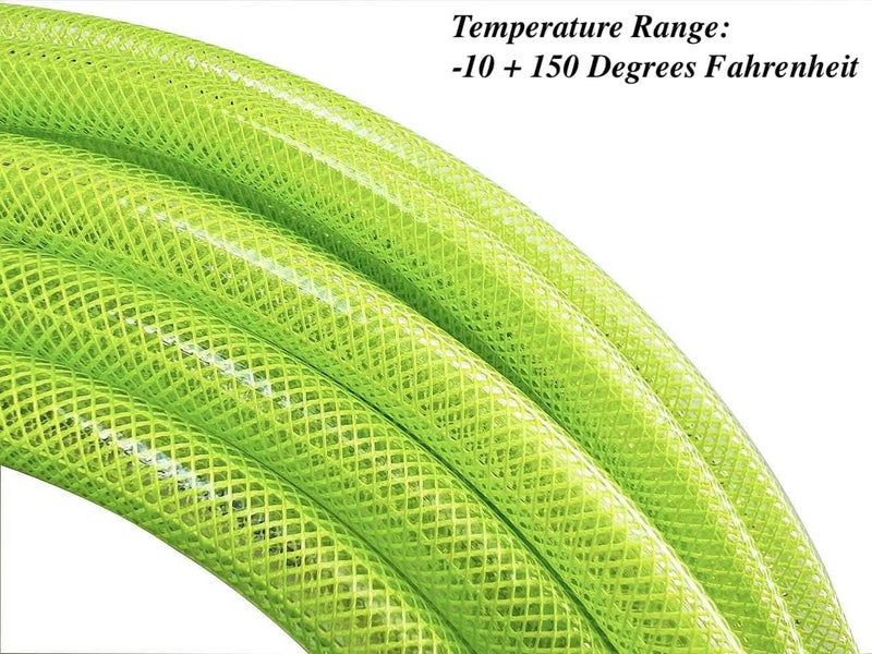 SANFU 3/8”ID x 100ft Polyurethane Reinforced Air Hose with Quick Coupler, Green - Image 4