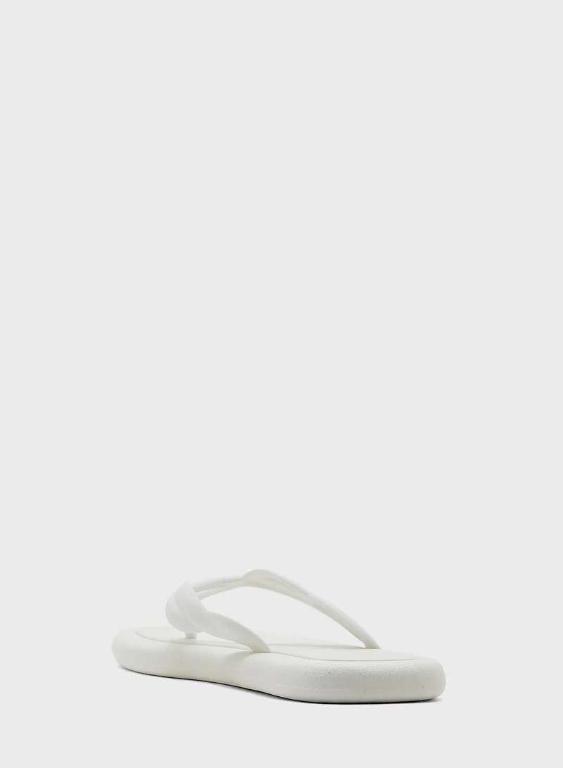 Ginger Twisted Strap Square Toe Slider