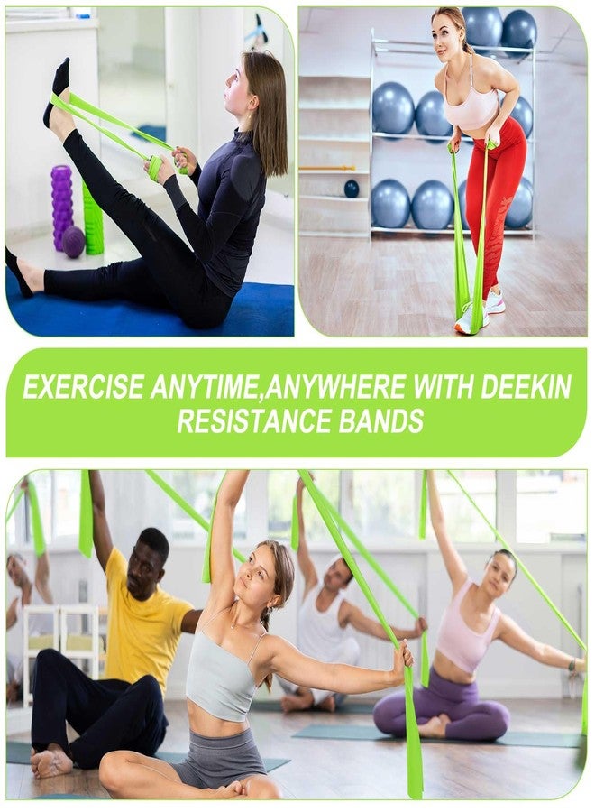Deekin 10 Pcs 5 Lbs Resistance Bands Bulk Professional Exercise Elastic Bands Latex-Free Yoga Starter Set for Pilates, Physical Therapy, Strength Training, Yoga, Workout for Women Home Gym(Green) - Image 5