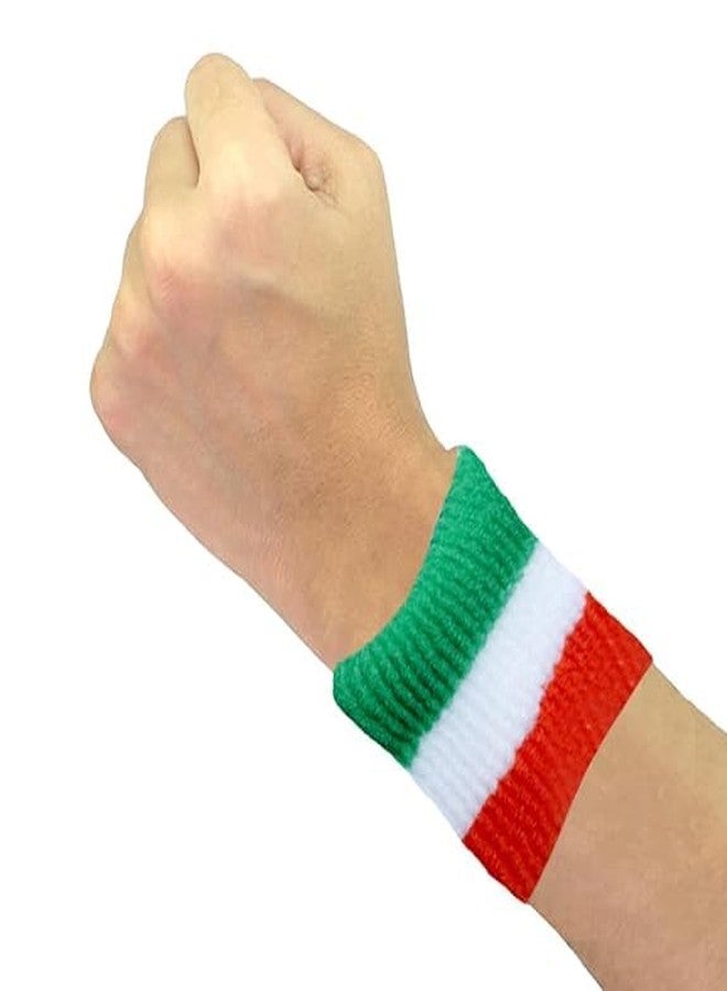 GR DESIGN® Stretchable Three Colour Wrist Band | Hand Band for Independence Day and Republic Day Celebration for Adults (Pack of 12) - Image 3