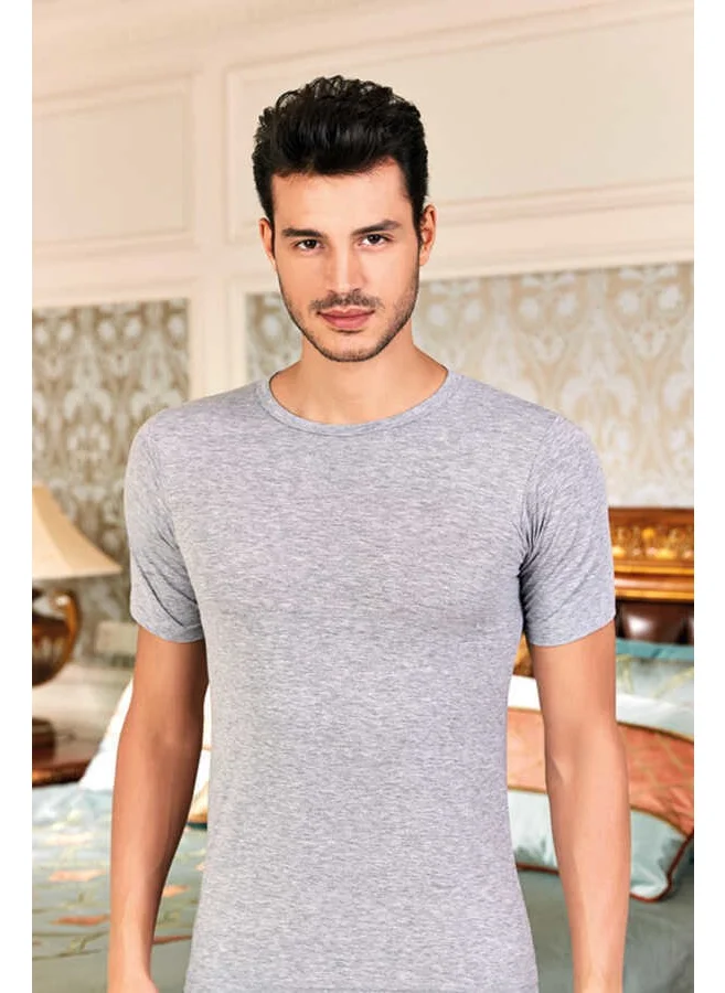 بيراك Clear Zero Collar Lycra Single Jersey Combed Cotton Men's Athlete - 1024-Grey