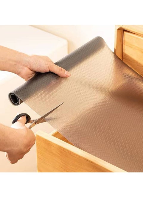 Pamper your kitchen with the most beautiful heavy silicone roll, and not only the kitchen, but also pamper your closet, drawers and dressing table. Heavy silicone mat roll, elegant and chic material. The heavy, luxurious material for covering the kitchen, drawers and closets. It is suitable for the refrigerator and refrigerator drawer. It can be washed with water and is not affected. The material is very excellent and the product is of high quality. Heavy, imported material. Size: 5 meters * 45 cm
