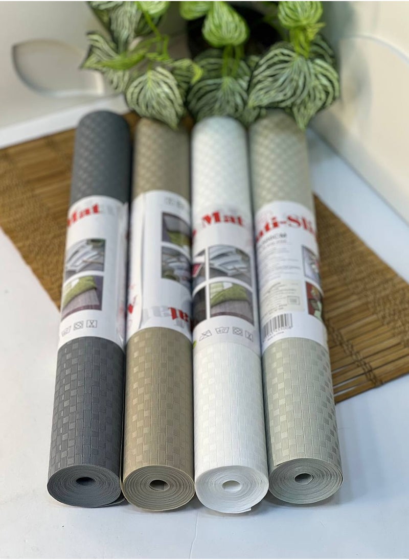 Pamper your kitchen with the most beautiful heavy silicone roll, and not only the kitchen, but also pamper your closet, drawers and dressing table. Heavy silicone mat roll, elegant and chic material. The heavy, luxurious material for covering the kitchen, drawers and closets. It is suitable for the refrigerator and refrigerator drawer. It can be washed with water and is not affected. The material is very excellent and the product is of high quality. Heavy, imported material. Size: 5 meters * 45 cm