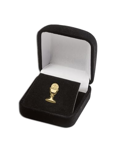 Precious Pieces First Communion Gift Chalice Tie or Lapel Pin Gift for Boys (Gold Tone) - Image 3