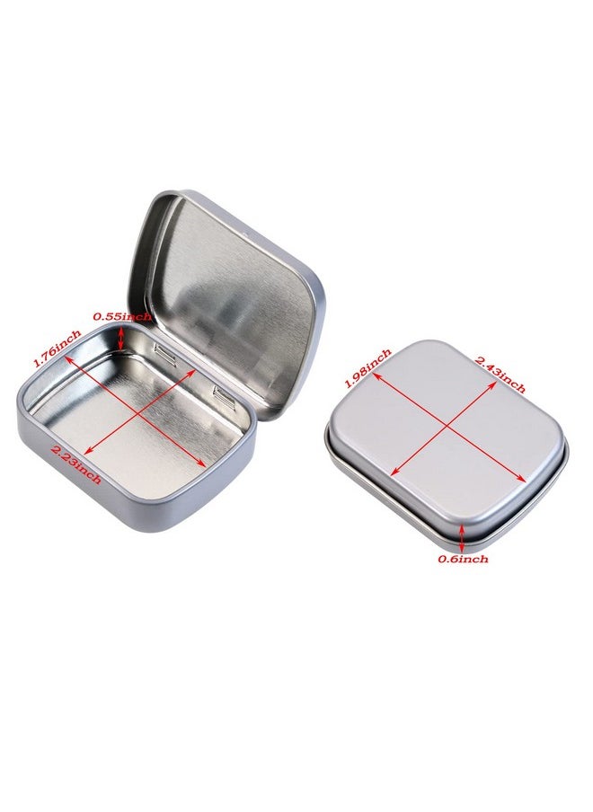 Small Metal Portable Storage Box, Mini Rectangle Empty Hinged Tins With Lid, Home Organizer For Drawing Pin, Pills, Candies, Earring And Jewelry Craft, Silver Grey (4) - pzsku/Z8DFB892F37AFB3A0CCB5Z/45/_/1734348095/8c8fd7a0-8705-4aa9-a34e-38a8d6b42c81