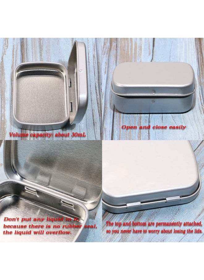 Small Metal Portable Storage Box, Mini Rectangle Empty Hinged Tins With Lid, Home Organizer For Drawing Pin, Pills, Candies, Earring And Jewelry Craft, Silver Grey (4) - pzsku/Z8DFB892F37AFB3A0CCB5Z/45/_/1734348174/beb9f761-01f6-4d19-853f-961da7f675e5