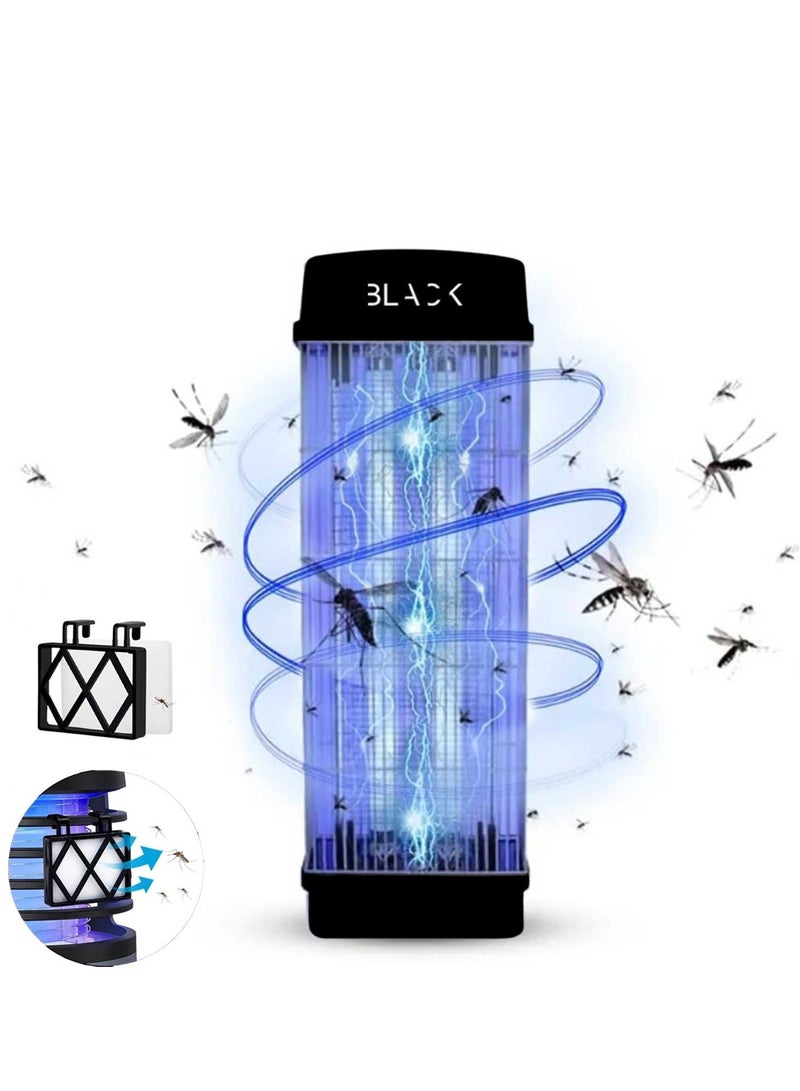 Black Mosquito Killer and Bug Zapper with Attractant Bait Refill and Hanging Chain, 3800V Electric Insect Trap with Dual 2 × 20W UV Lights, Indoor and Outdoor Pest Control - Image 1