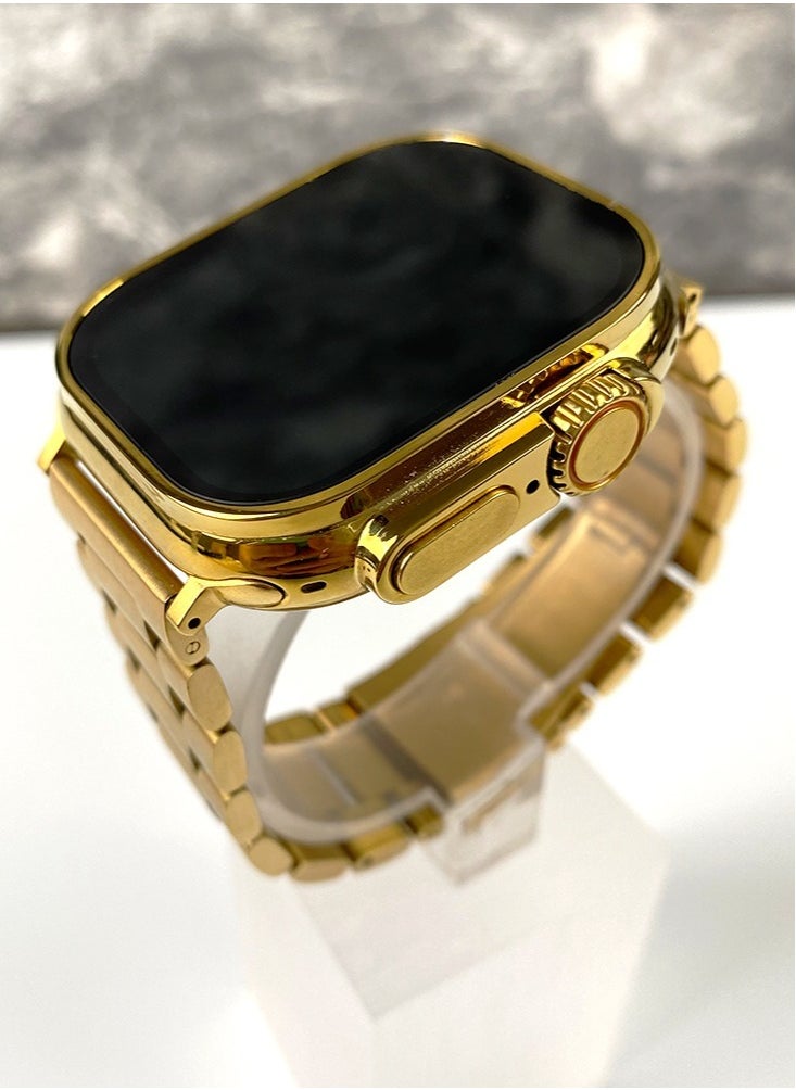 Generic - Smart Watch  Golden Edition With Health Fitness Tracker Sport Watch  Supports 7 addition Wrist Strap 49MM-Multicolour - Image 1