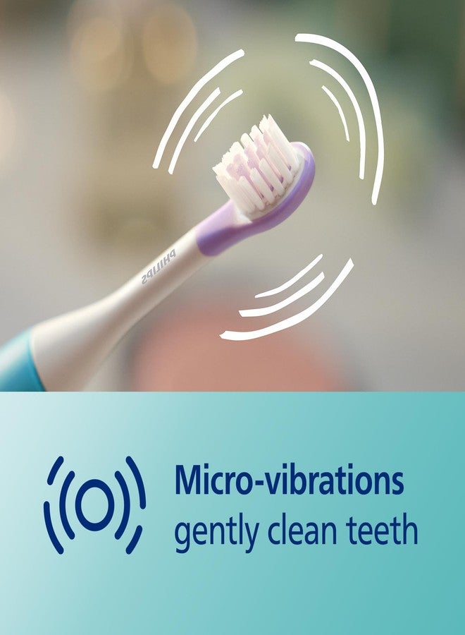 PHILIPS SONICARE Philips One for Kids by Sonicare Replacement Brush Heads, Purple, for Kids Age 3+, 2 Pack, Model BH1022/30 - Image 4
