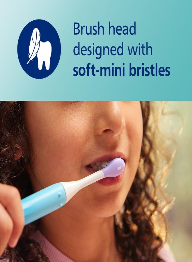 PHILIPS SONICARE Philips One for Kids by Sonicare Replacement Brush Heads, Purple, for Kids Age 3+, 2 Pack, Model BH1022/30 - Image 2