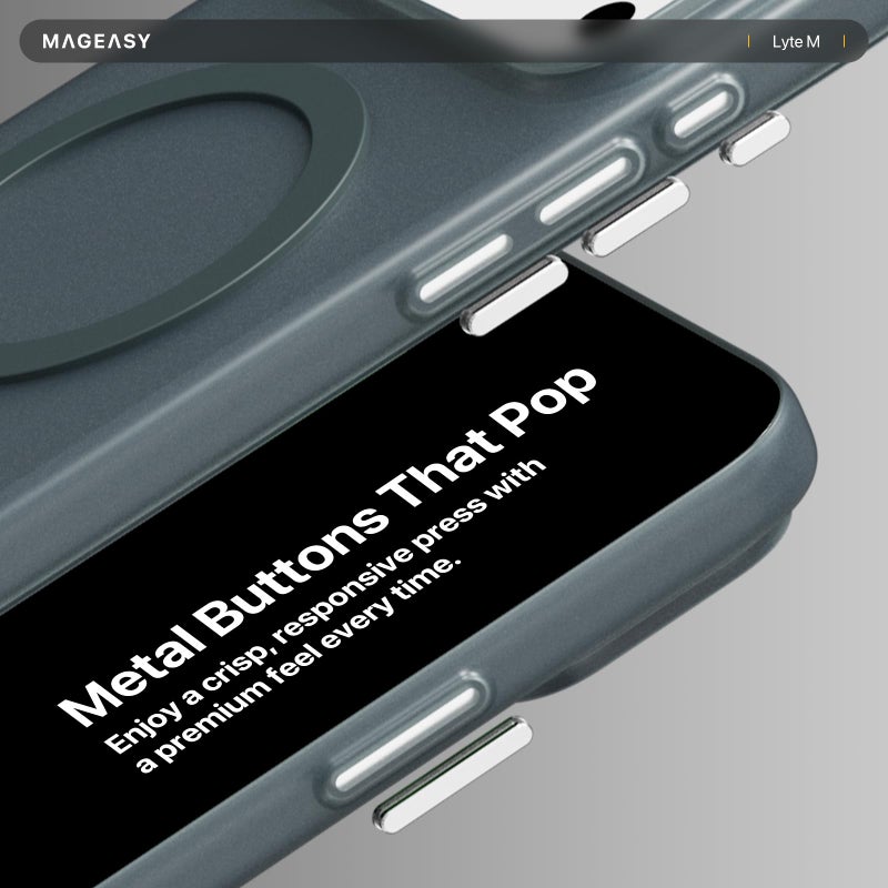 MAGEASY Compatible with iPhone 17 Pro Max 6.9" Thin Case - Super Lightweight, 0.7mm Ultra Thin, Compatible with MagSafe, Anti-Fingerprint - Lyte M (Translucent) - Image 5