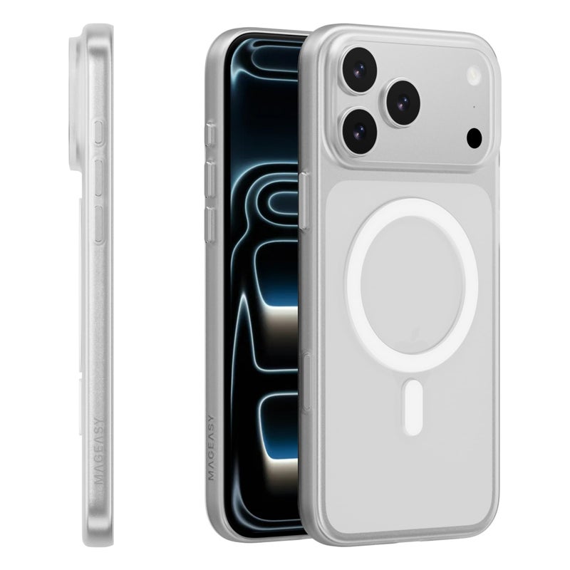 MAGEASY Compatible with iPhone 17 Pro Max 6.9" Thin Case - Super Lightweight, 0.7mm Ultra Thin, Compatible with MagSafe, Anti-Fingerprint - Lyte M (Translucent) - Image 1