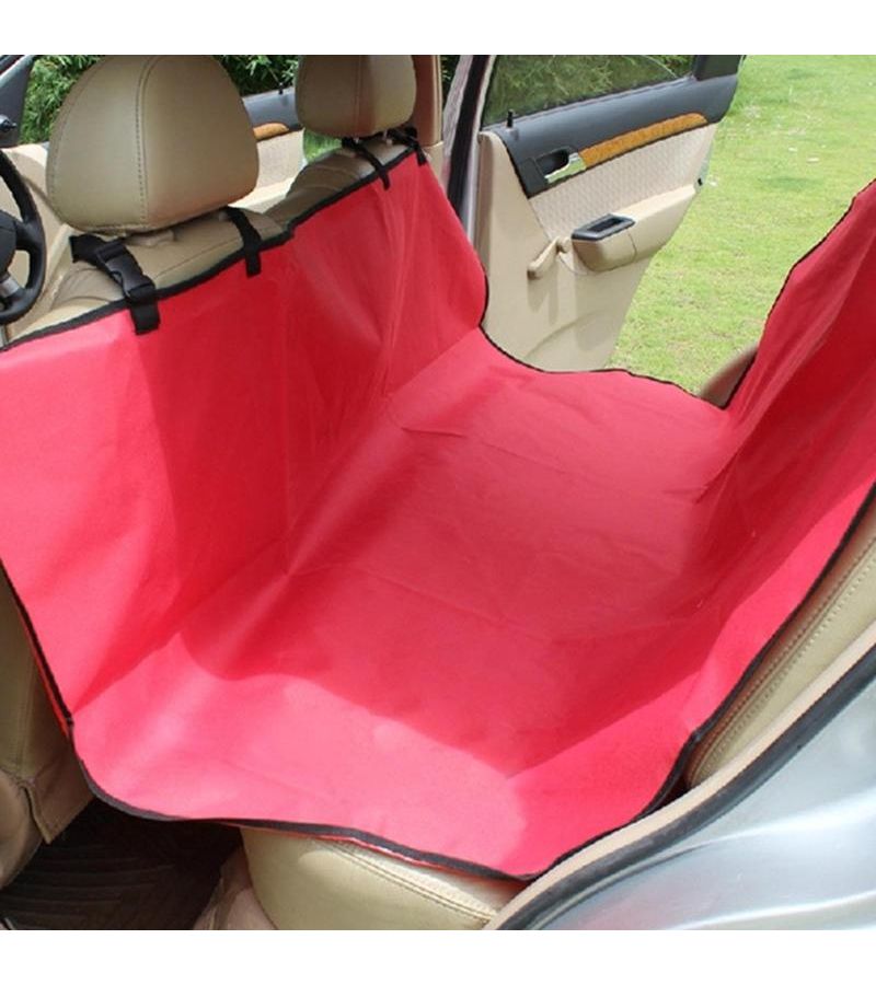 Dog Car Seat Cover Comfortable Washable For Travel Back Seat Outdoor Red - Image 4