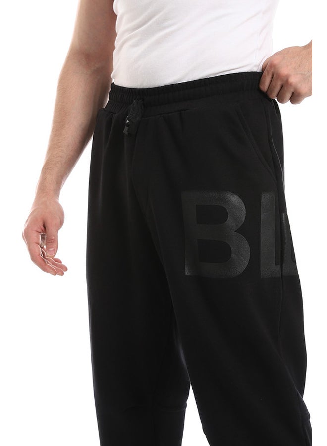 WHITE RABBIT Cotton Black Pants With Side Print  - Image 4