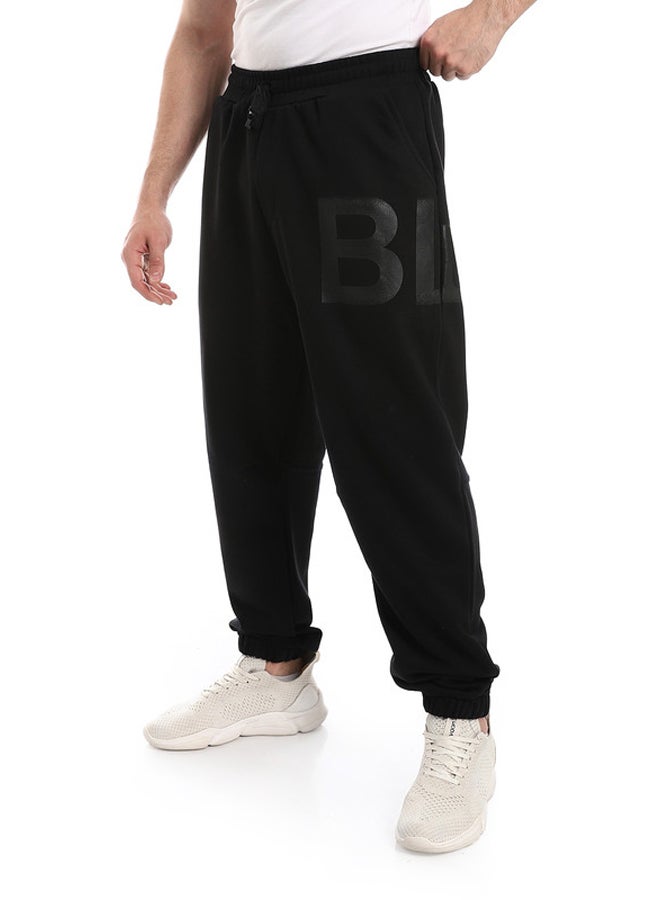 WHITE RABBIT Cotton Black Pants With Side Print  - Image 2