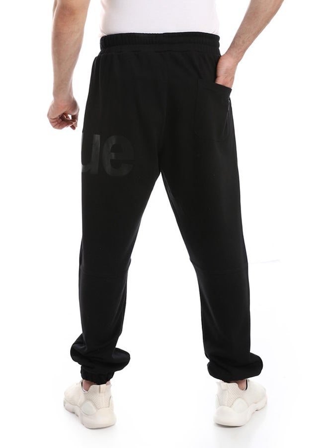 WHITE RABBIT Cotton Black Pants With Side Print  - Image 3
