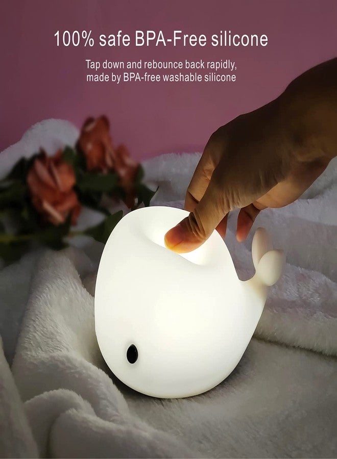 LEDHOLYT Kids Cute Dolphin Night Light - Silicone Nursery Lamp for Baby and Toddler, Animal Squishy Lamp for Boys and Girls Bedroom - Image 3