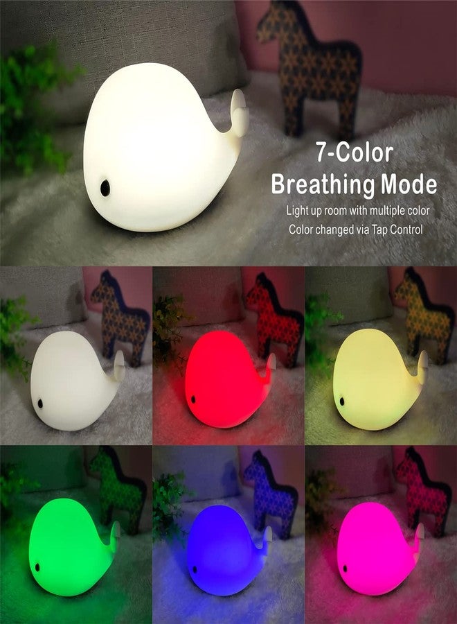 LEDHOLYT Kids Cute Dolphin Night Light - Silicone Nursery Lamp for Baby and Toddler, Animal Squishy Lamp for Boys and Girls Bedroom - Image 5
