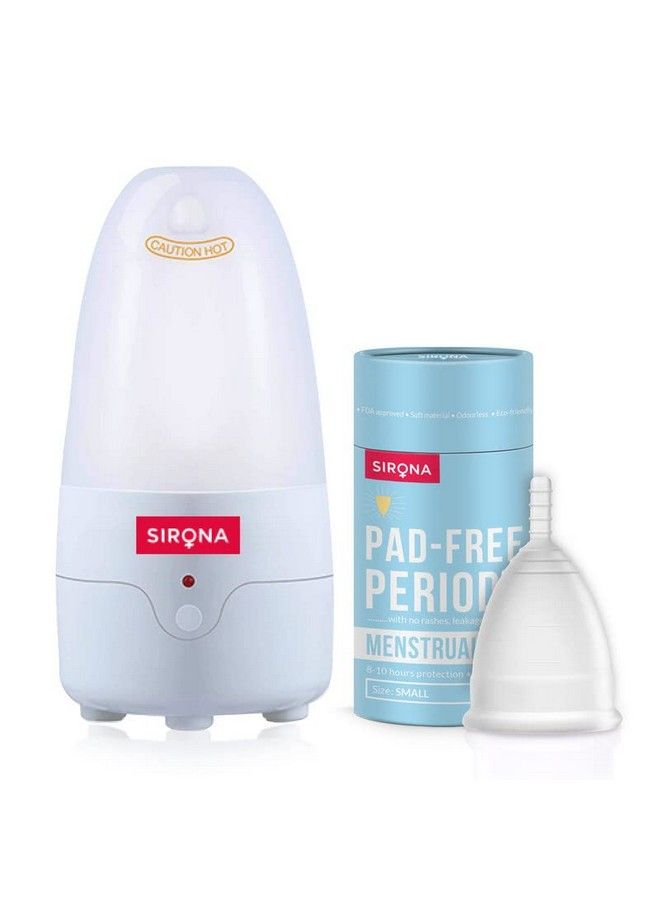Sirona Reusable Menstrual Cup For Women Small Size With Menstrual Cup Sterilizer Clean Your Period Cup Effortlessly Kills 99% Of Germs In 3 Minutes With Steam 1 Unit - Image 2