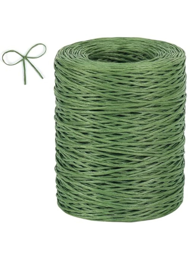 Stem Wire - 656ft 2mm Paper Covered Bind Wire for Floral Bouquets, Flower Crowns, Wreath Making,  Garlands, Wedding Decor, DIY Bouquet Stem Wrapping and Crafts (Green) - Image 1