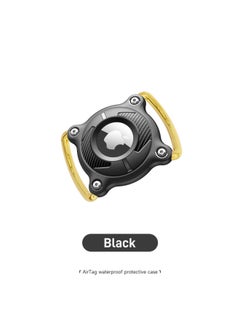 Golden Leopard Golden Buckle Mini For Apple Airtag Anti-loss Pet Cat Lanyard Hole Waterproof Protective Cover-Color:Mini Gold Buckle: Black