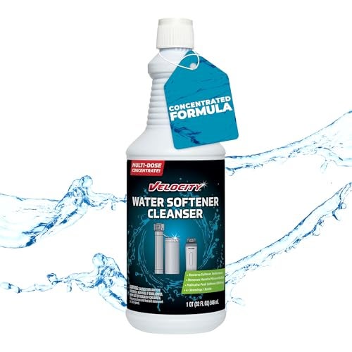 Velocity Water Softener Cleaner Solution - 4 Uses Per Bottle. Restores Efficiency. Removes Contaminants & Extends Water Softener Life - Image 1