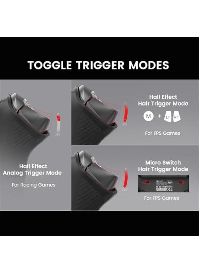 Generic Tarantula Pro Wireless PC Controller Switchable Face ons  Mag-Res TMR Joysticks, 9 Mappable ons,Multi-Platform Controller for PC/Switch/iOS/Android,RGB Lighting,1200mAh  - Image 4