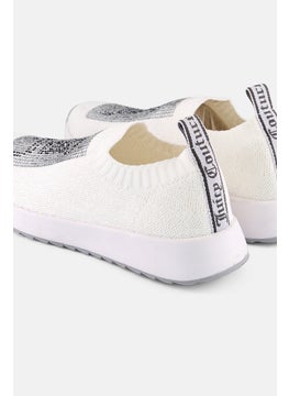 Juicy Couture Women Metallic  Slip On  Casual Shoes, White  - Image 2