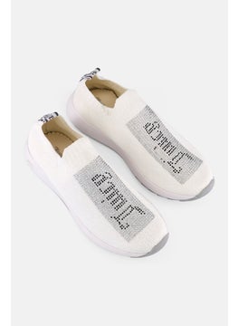 Juicy Couture Women Metallic  Slip On  Casual Shoes, White  - Image 4