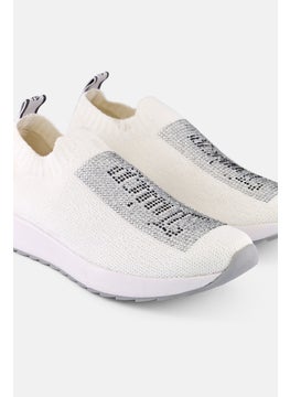 Juicy Couture Women Metallic  Slip On  Casual Shoes, White  - Image 3