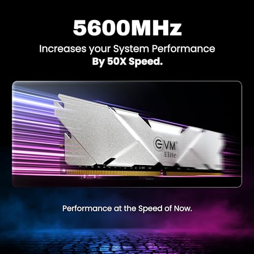 EVM Elite 16GB DDR5 5600MHz | Gaming Desktop RAM – Intel XMP & AMD EXPO | Aluminum Heat Sink | CL18 | 1.35V Low Voltage | 288-Pin Long-DIMM | 10-Year Warranty (EE16G56DT) - Image 3