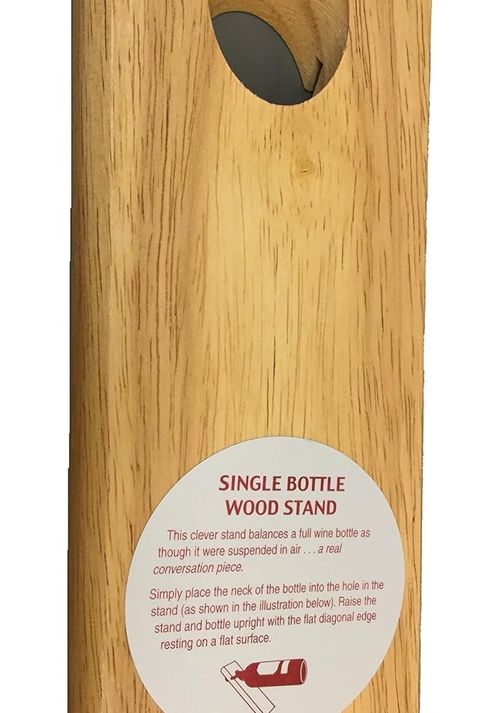 Franmara Gravity Defying Wine Bottle Stand - Unique Wooden Holder for Wine Bottles - Image 1