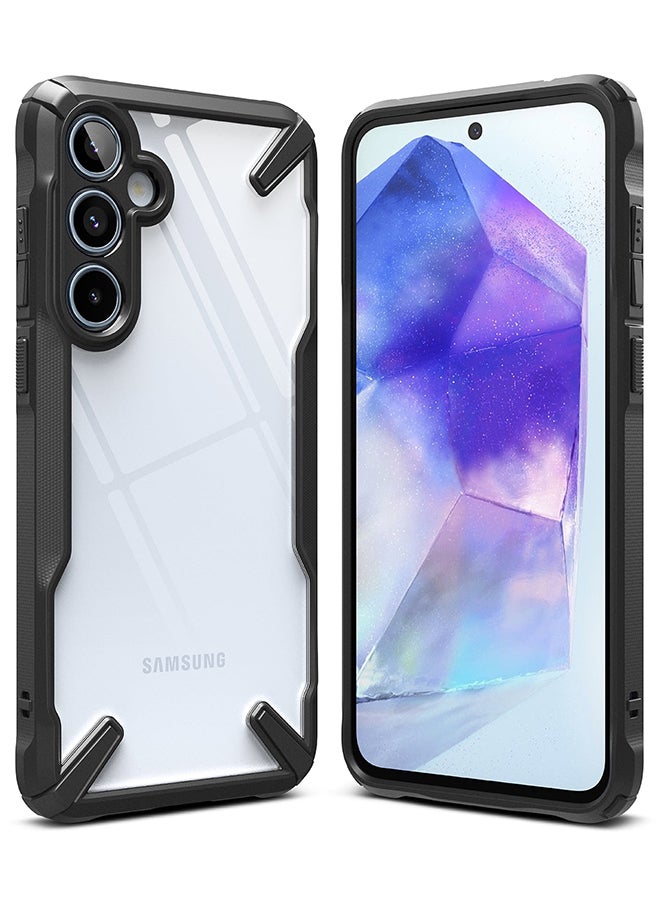 Ringke Fusion-X Case For Samsung Galaxy A55 5G, Military-Grade Protection Anti-Scratch Advanced Rugged Heavy Duty Bumper Phone Case Black - Image 1