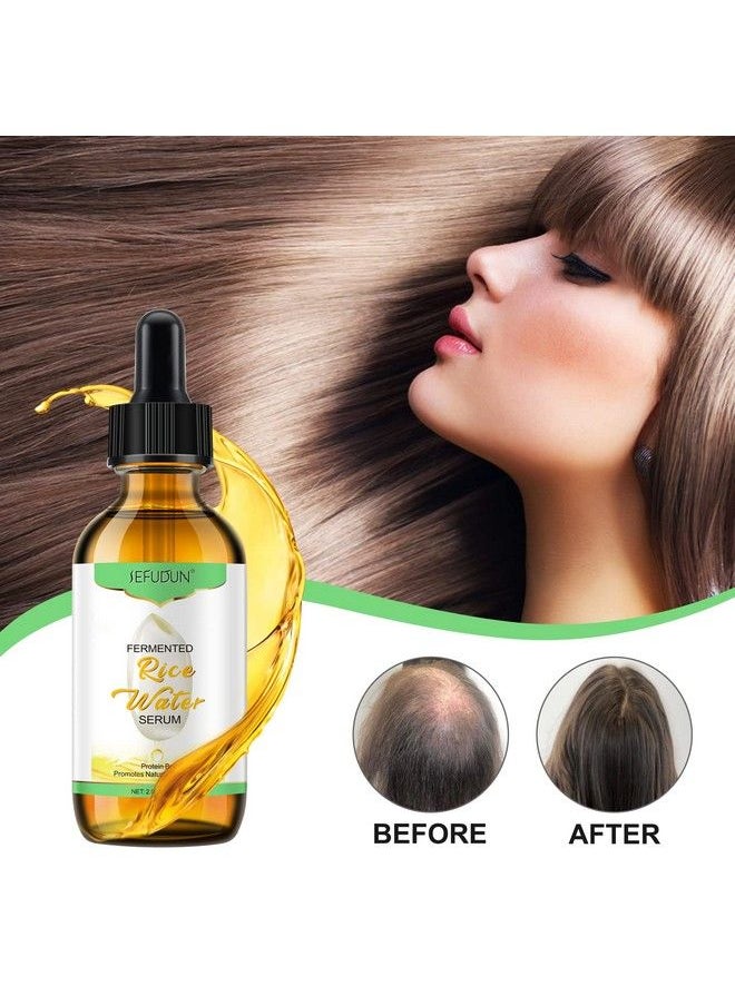 Sefudun - 2 Pack Rice Water For Hair Growth Hair Oil For Dry Damaged Hair And Growth Hair Growth Serum For Stronger Thicker Longer Hair Natural Hair Moisturizer & Conditioner With Vitamin & Mineral 2.02 Fl.Oz - Image 1