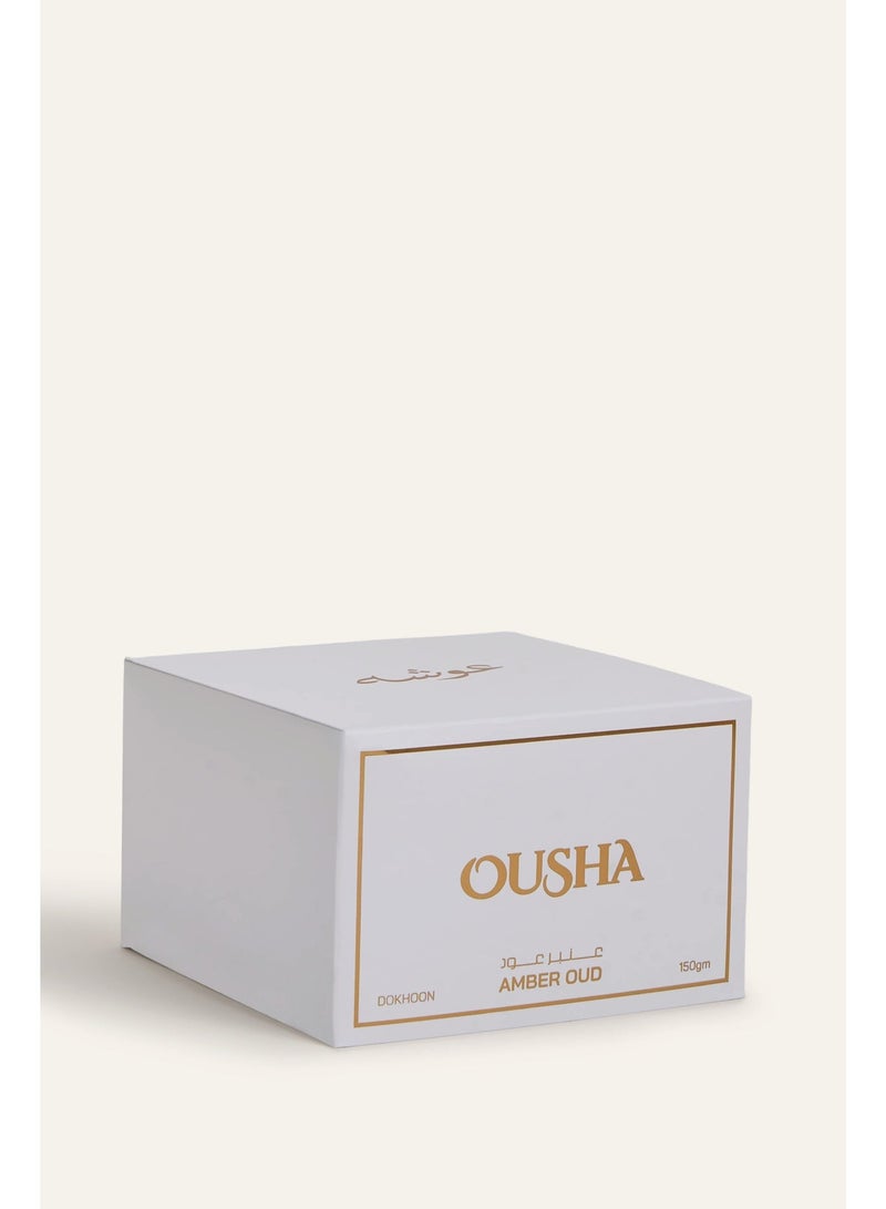Ousha Amber Oud Dokhoon 150g – Oriental Incense with Bergamot, Pink Pepper & Patchouli - Image 3