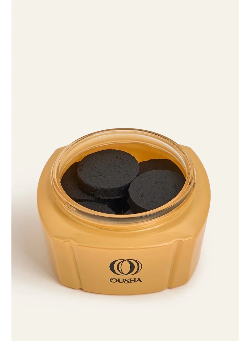 Ousha Ousha Amber Oud Dokhoon 150g – Oriental Incense with Bergamot, Pink Pepper & Patchouli