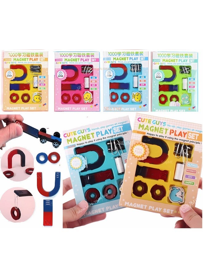 سيلي مي مجموعة تجارب علمية مغناطيسية تعليمية صغيرة مكونة من 6 قطع - هدايا إرجاع لحفلات أعياد الميلاد للأطفال - هدية إرجاع لأعياد ميلاد الأطفال من سن 6 إلى 10 سنوات و8 إلى 12 سنة - Image 1